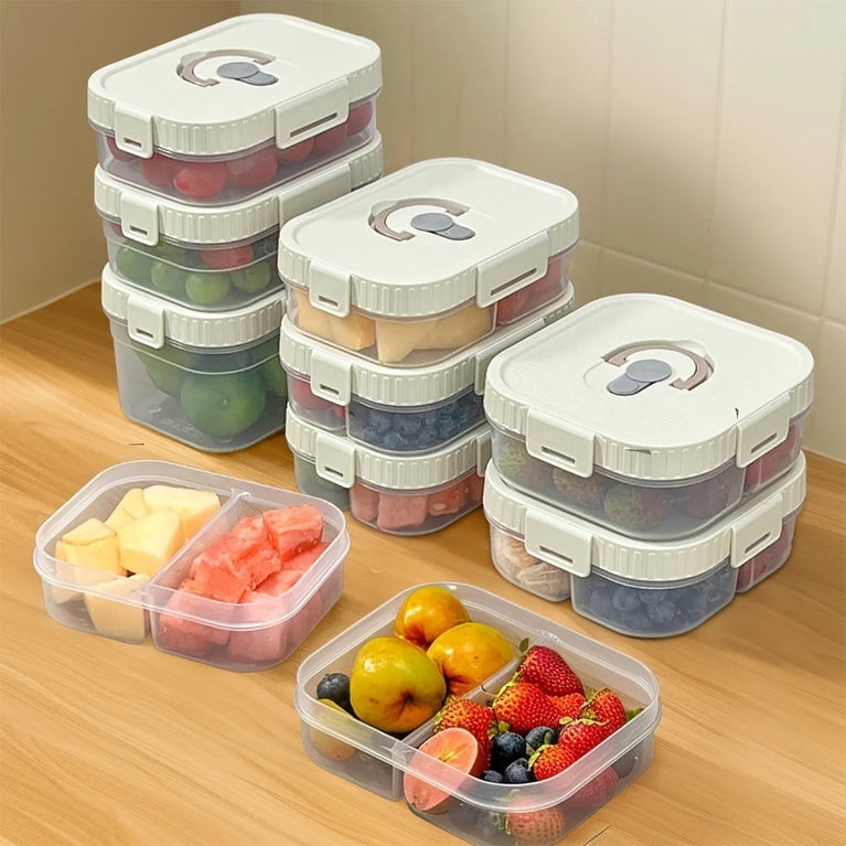 Portable Plastic Divided Lunch Box Kids Student School Picnic Sealed Microwave Bento Container