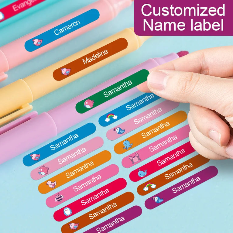 Personalised Waterproof Name Labels | Custom Stickers for School Gear