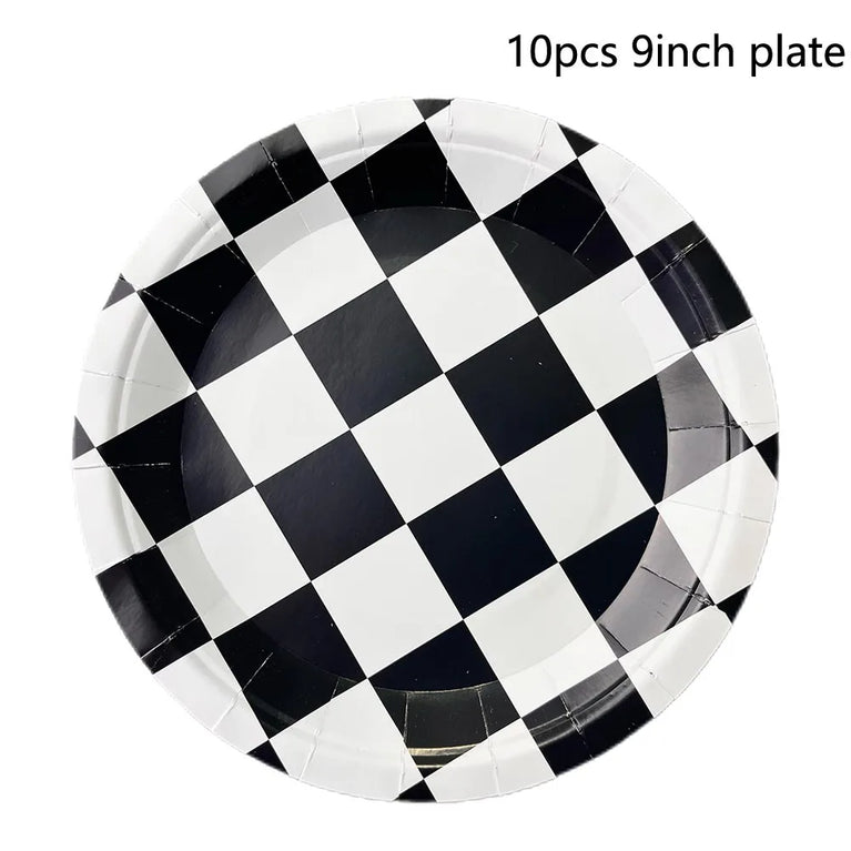 Racing Car Birthday Party Tableware Set Plates Napkins Kids Theme