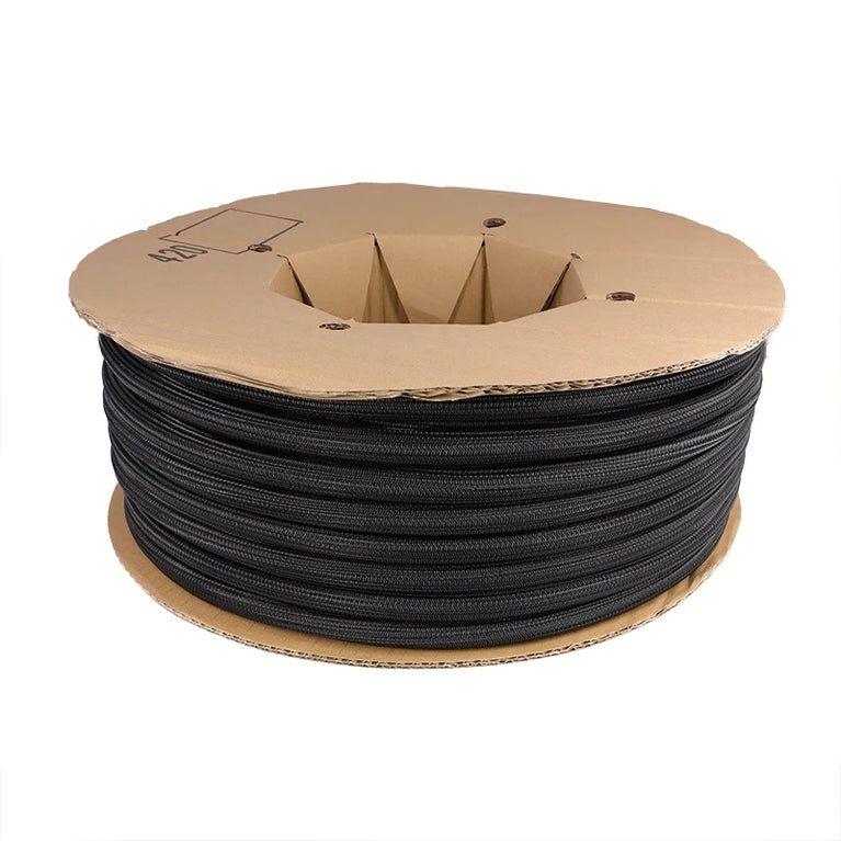 Self-Closing PET Braided Cable Sleeve | Expandable Split Wire Organizer