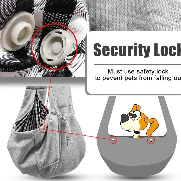 Dog Carrier Sling Hand Free Travel Puppy Sling Carrier Bag Safety Harness