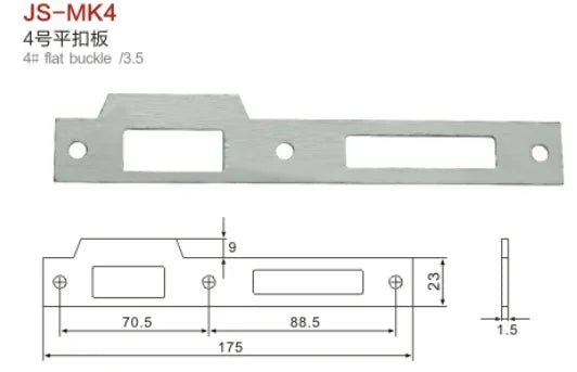 Aluminum Alloy Hidden Window Strike Plate | Electroplated Hardware for Casement Windows