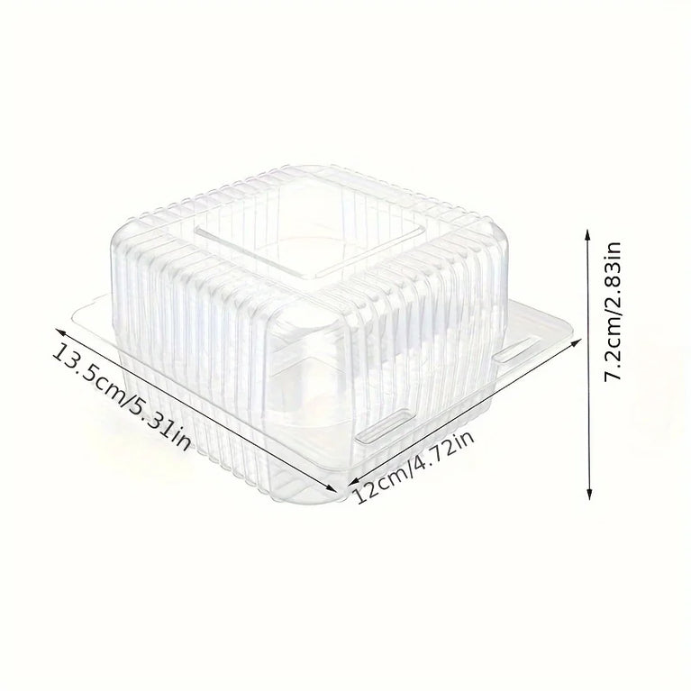 20PCS TRANSPARENT CAKE SLICE BOX FOOD STORAGE CONTAINER FOR BAKERY PARTY WEDDING BIRTHDAY