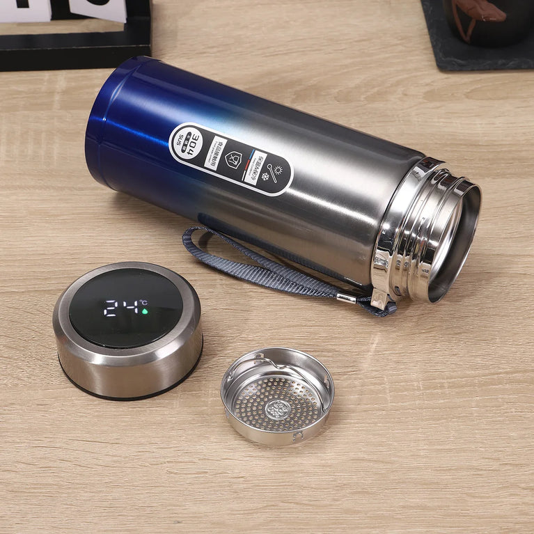 800–1000ml Stainless Steel Vacuum Insulated Sports Water Bottle Smart Lid Thermos Flask