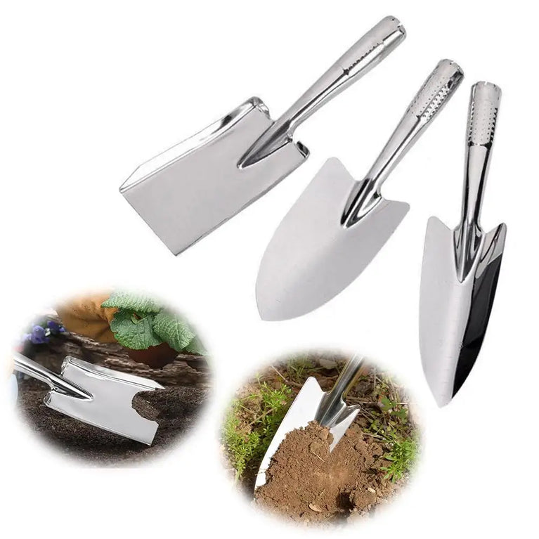 Full Stainless Steel Gardening Tool Set for Digging Planting and Soil Work