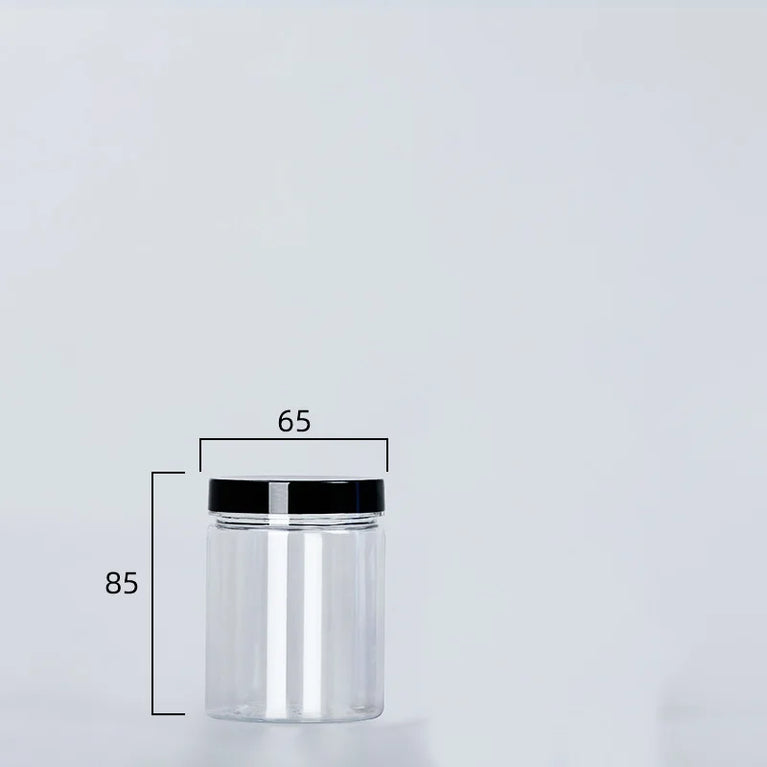 Black Lid Wide Mouth Circular Plastic Storage Bucket Airtight Food Container