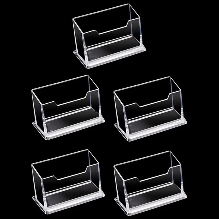 Clear Desktop Business Card Holder Storage Display Stand Organizer