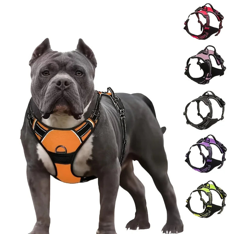 Adjustable Reflective Dog Harness Vest For Small Medium Large Dogs Outdoor Walking
