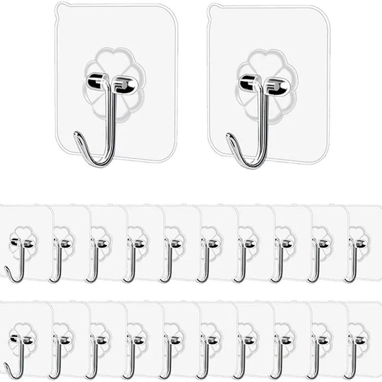 2-10Pcs Screw Wall Hooks Self Adhesive Hangers Seamless Nail Screw Free Sticker Hook for Wall Mount Kitchen Bathroom Home Office
