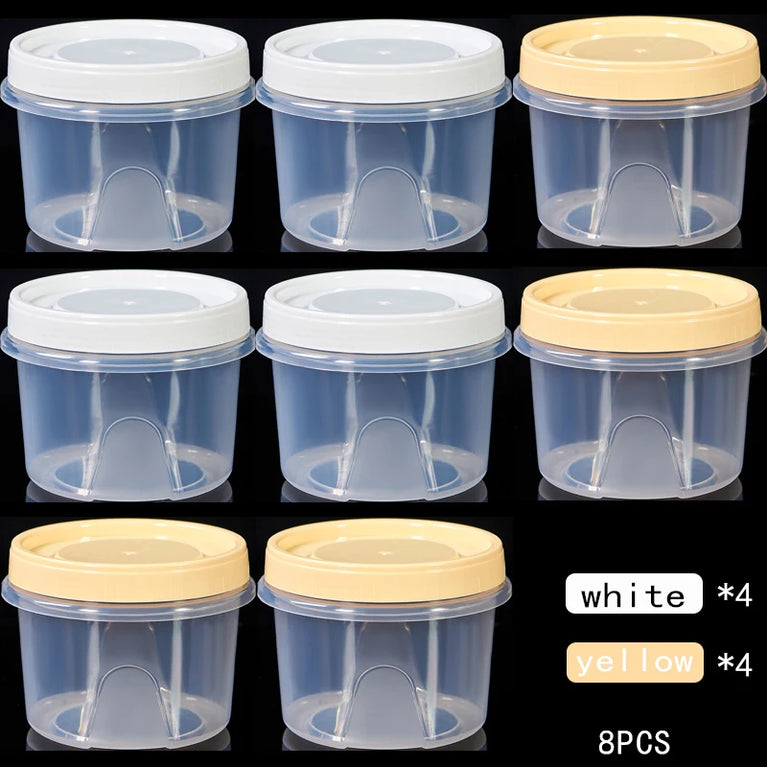8 Pcs 500ml Food Storage Containers for Refrigerator Organization