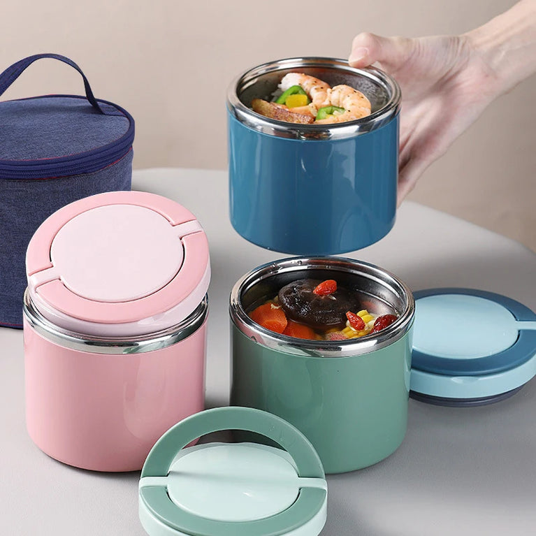 Soup Thermos Bento Container Stainless Steel Insulated Lunch Box with Handle