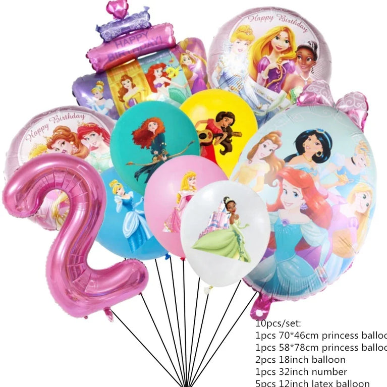 Princess Six Theme Party Disposable Tableware Set Girls Birthday