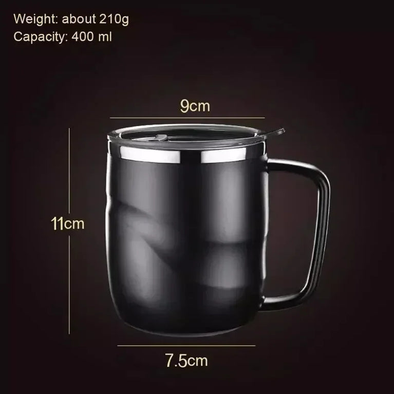 Stainless Steel Coffee Mug 400ml Insulated Travel Mug with Lid