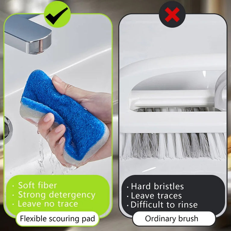 Multi-Functional Bathroom Wall & Floor Brush | Long-Handle Ergonomic Scrubber