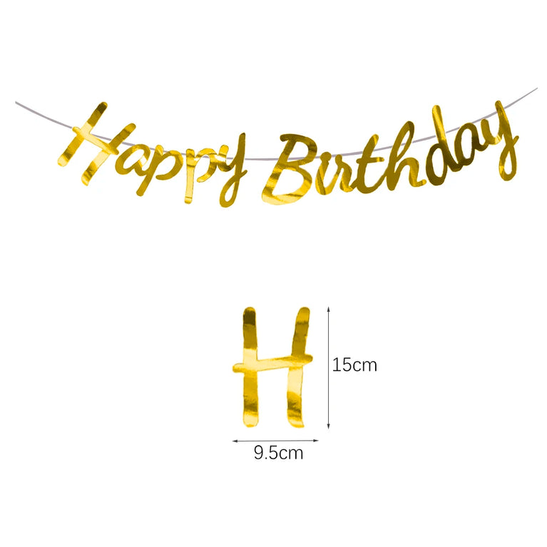 Black Gold Birthday Disposable Tableware Set Party Wedding Decoration Kit