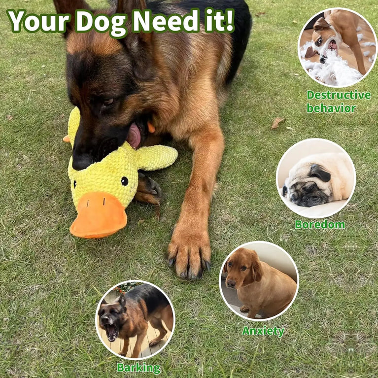 Duck Dog Toy Plush Chew Resistant Durable Dog Toy Quacking Sound