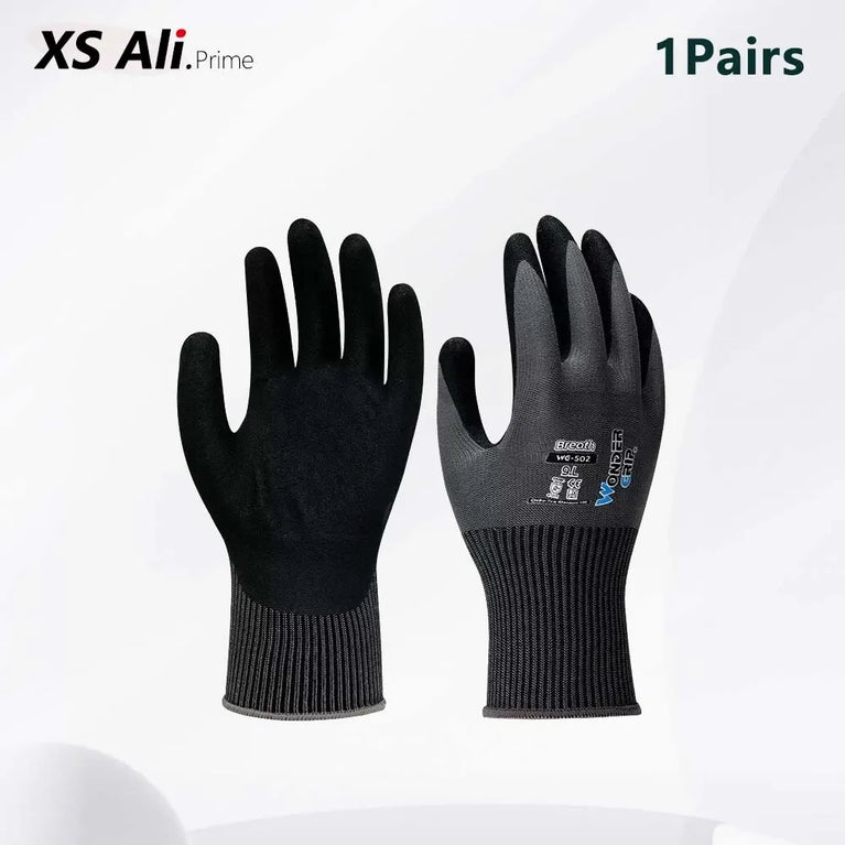Nitrile Coated Gardening Gloves Breathable Grip Work Protection