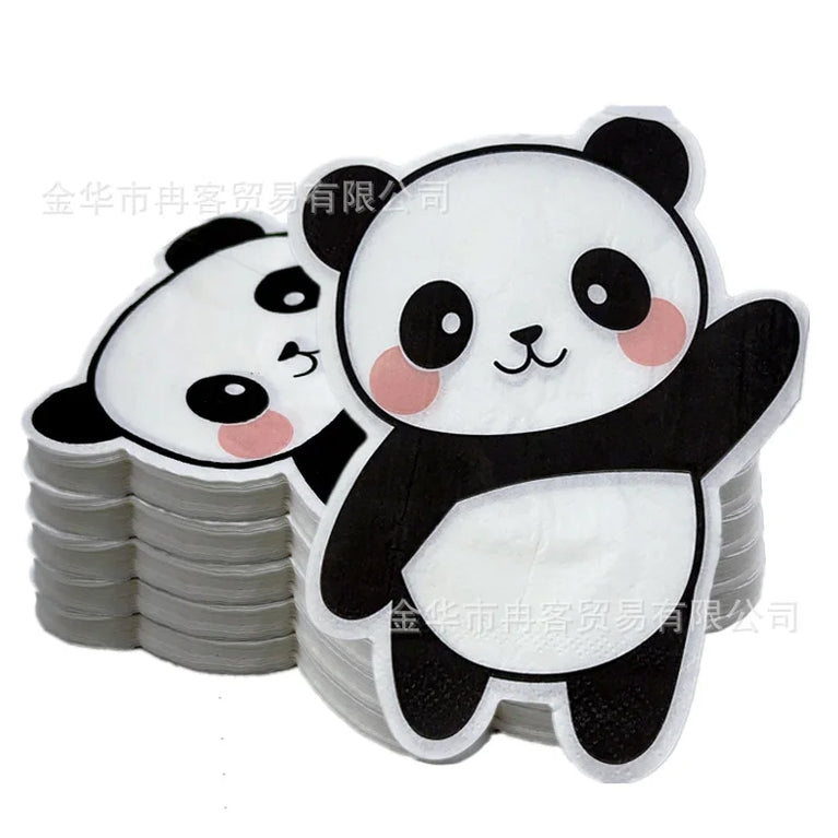 Panda Birthday Party Disposable Tableware Set Plates Cups Napkins Banner Decor