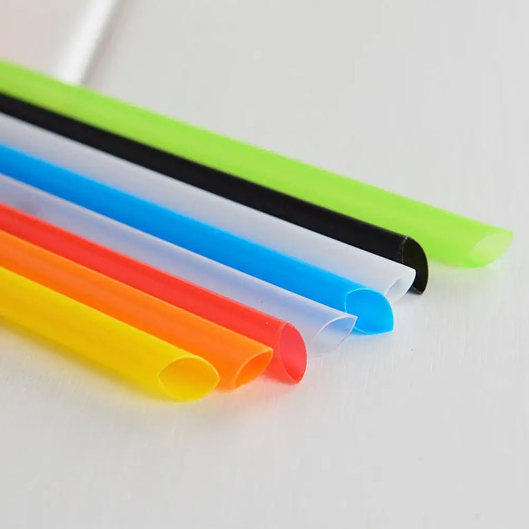 50PCS Jumbo Colored Bubble Tea Straws 19cm Disposable Use