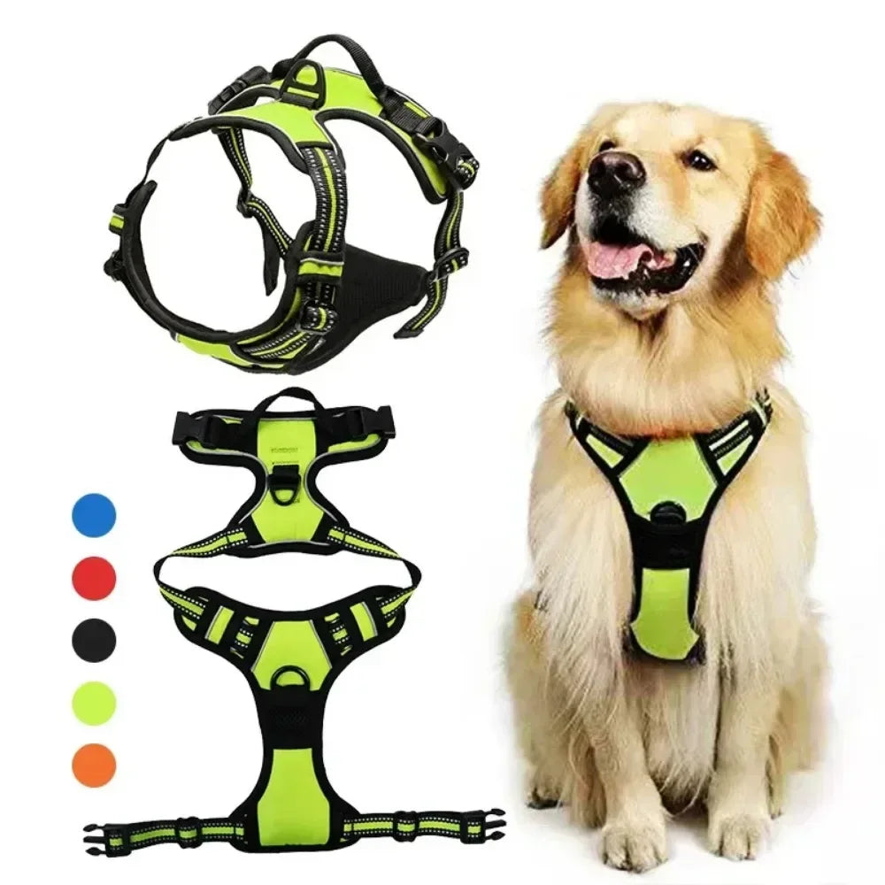 Reflective Adjustable Dog Harness Breathable No Pull Vest ChestStrap