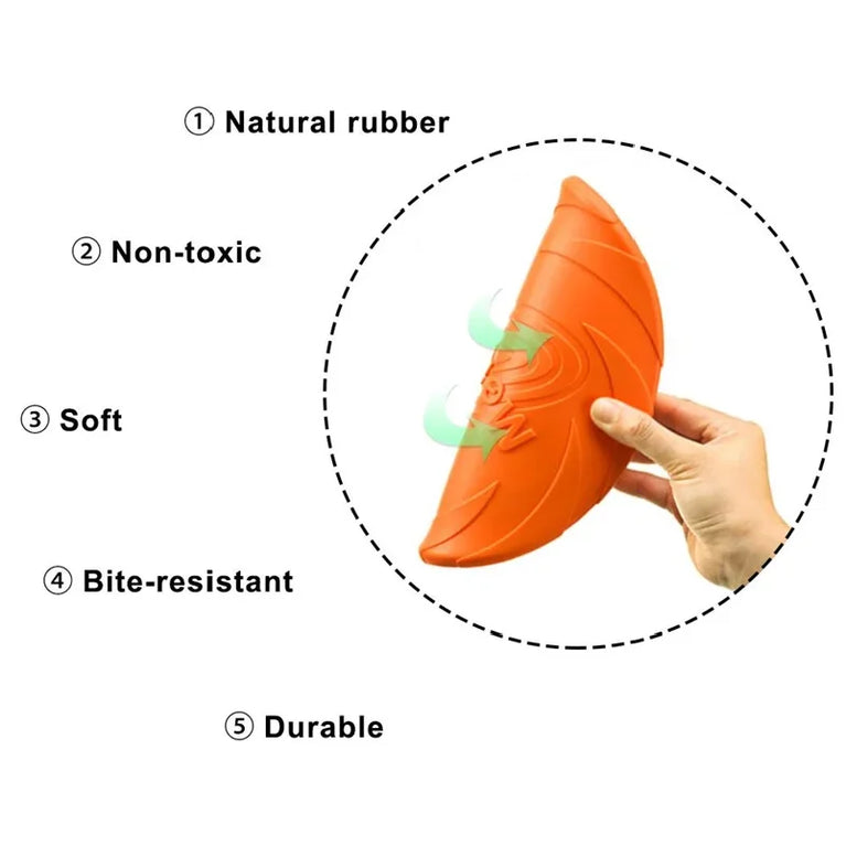 Bite Resistant Flying Disc Dog Toy for Puppy Training Outdoor Game