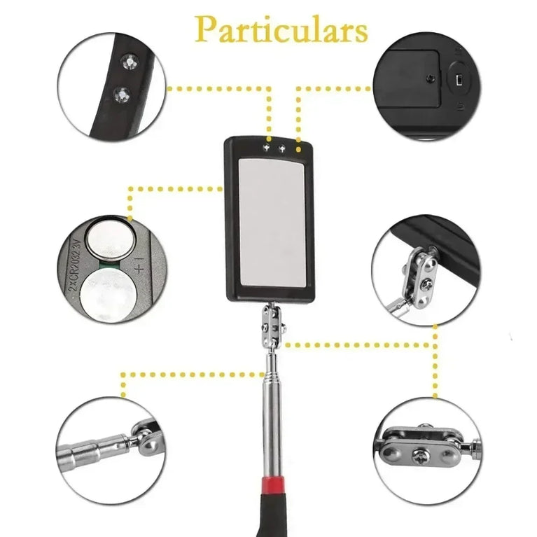 Telescopic Magnetic Pick-Up Tool & Inspection Mirror | Precision Repair Utility