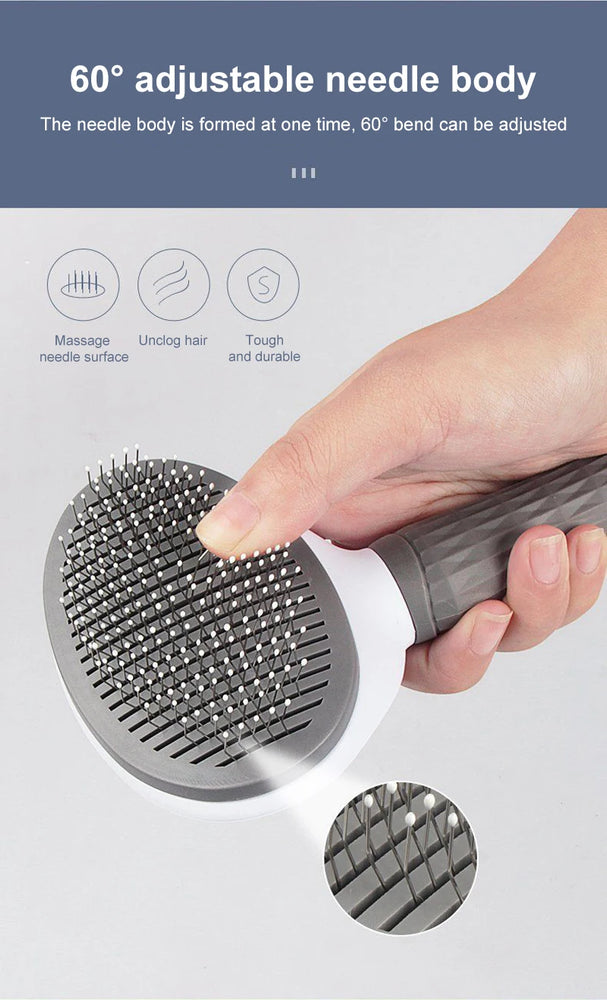 Stainless Steel Pet Grooming Brush | Pro Hair Remover & Comb