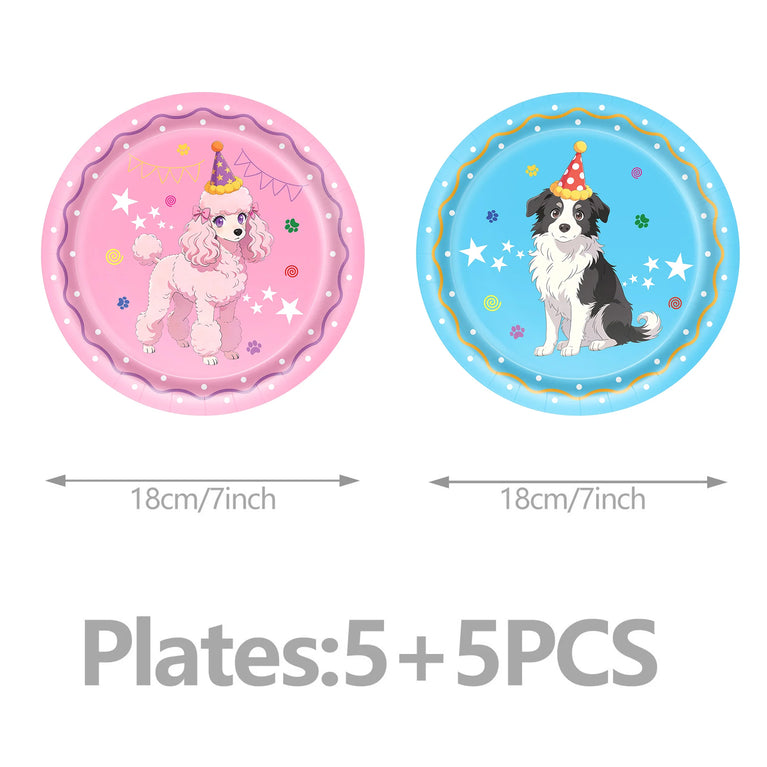 Dog Theme Birthday Party Disposable Tableware Set -Pet Celebration Decor