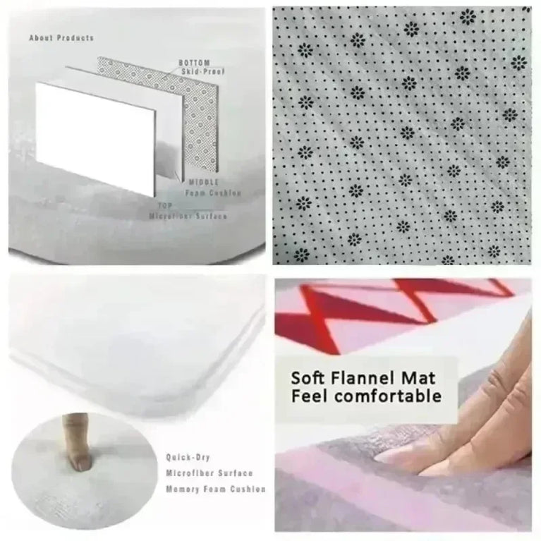 Minimalist Geometric Non-Slip Washable Area Rugs for Home Use