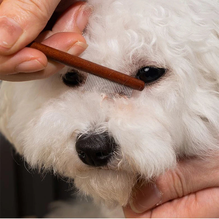 Pet Woodiness Facial Cleaning Comb & Hair Repair Scissors