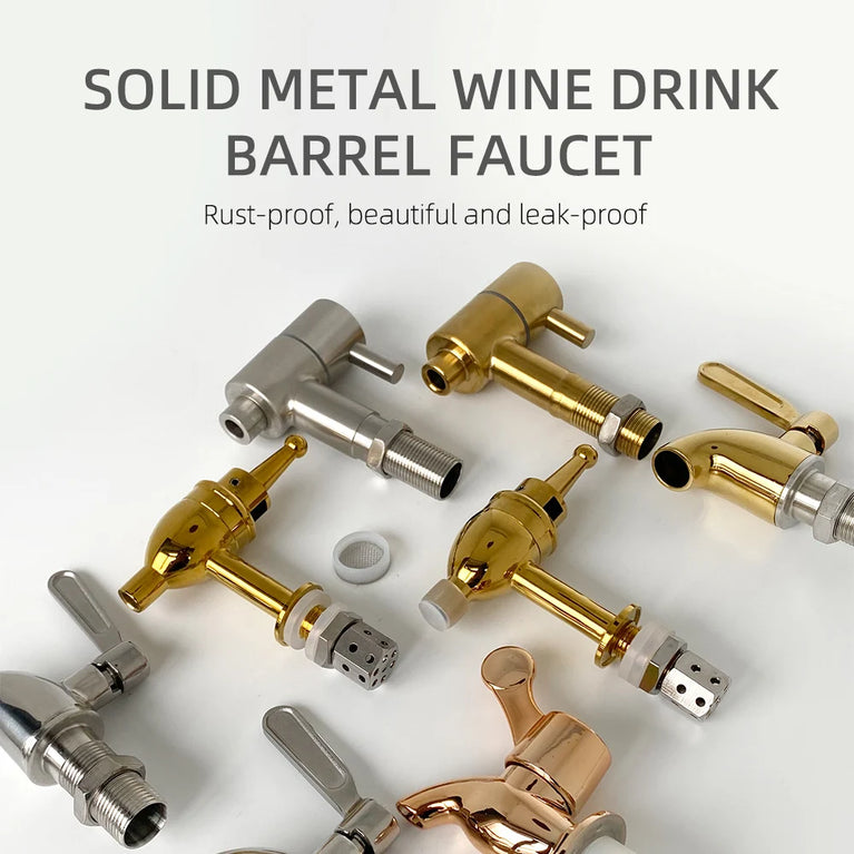 Stainless Steel Beverage Dispenser Faucet | Eco-Friendly Spigot for Wine Barrels & Juice Tanks