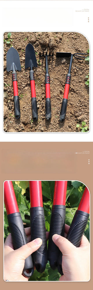 5-Tooth Gardening Spade Shovel Tool Set with Extended Handle