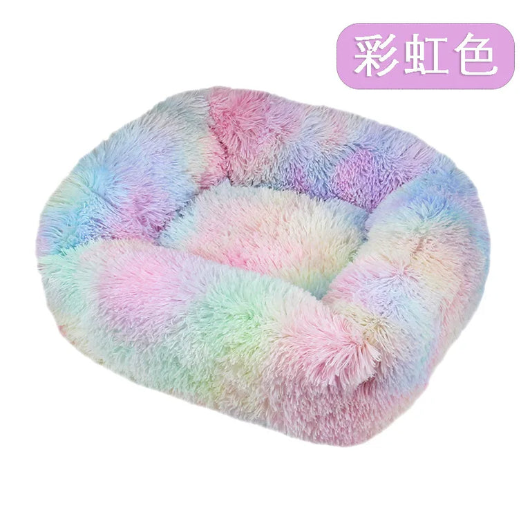 Super Soft Plush Pet Bed Dog Basket Cushion Sleeping House