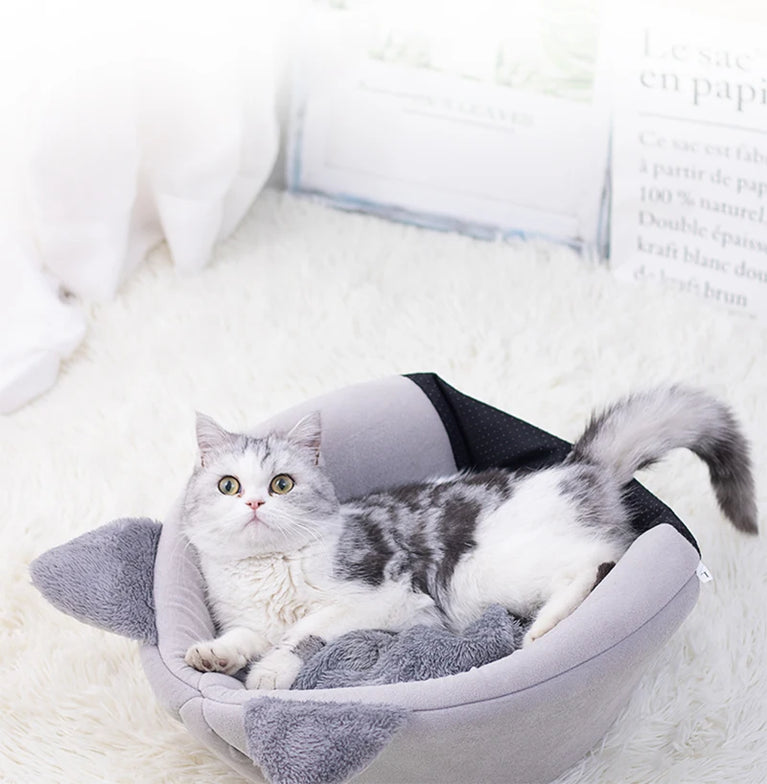 Deep Sleep Winter Cat Bed House Detachable Cozy Cave Nest