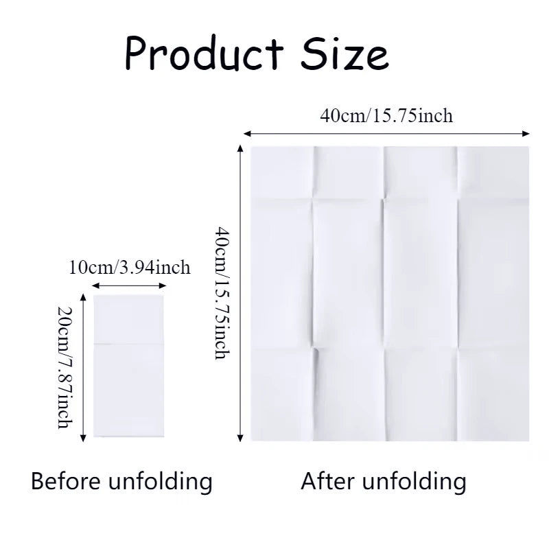 White Flatware Pocket Napkins | Disposable Knife & Fork Pad Party Supplies