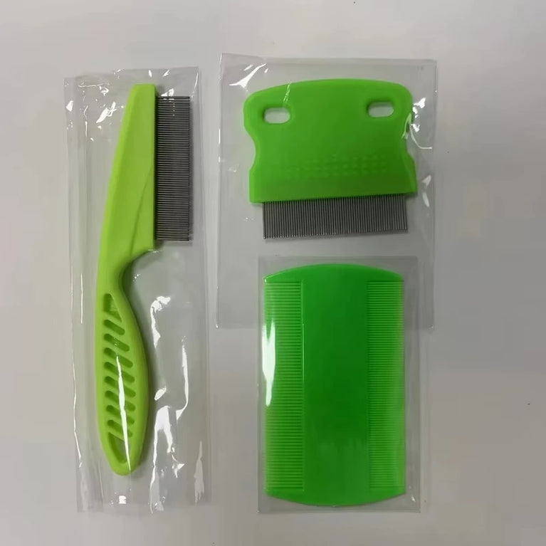 3Pcs Set Dog Cat Grooming Combs Rounded Teeth Pet Dematting Tool Kit