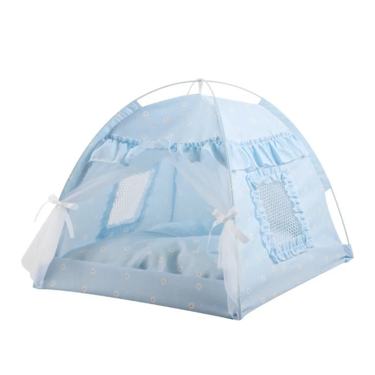 Princess Cat Bed Foldable Soft Tent House All Season Comfort
