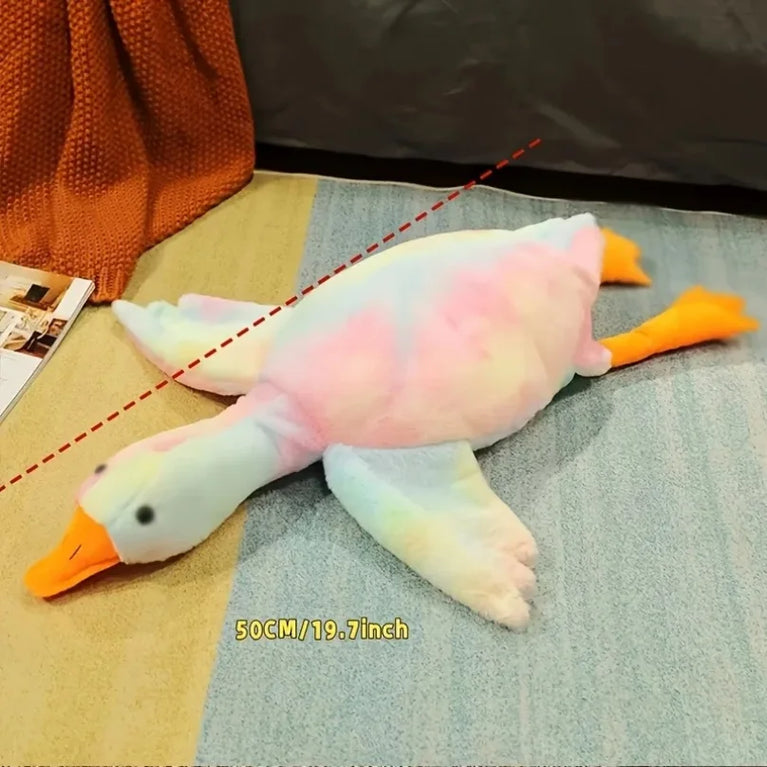 50cm Soft Colorful Duck Plush Toy for Cats Dogs Anxiety Relieving Buddy