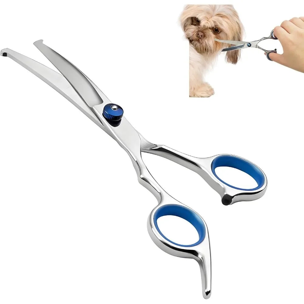 Professional Safe Round-Tip Pet Grooming Scissors | Stainless