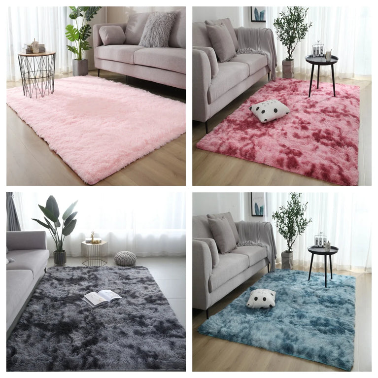 Fluffy Non-Slip Washable Area Rugs for Living Room and Bedroom