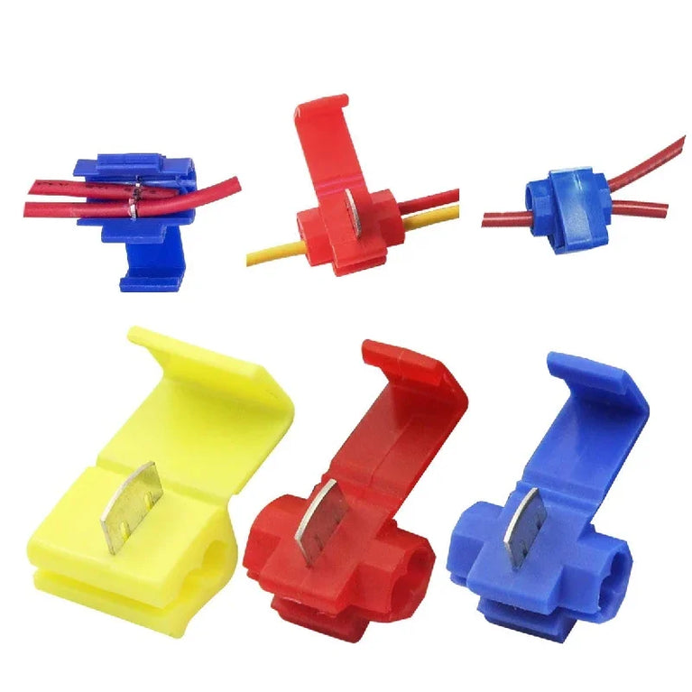30-Piece Scotch Lock Quick Splice Connectors | Non-Destructive Wire Snap & Crimp Set