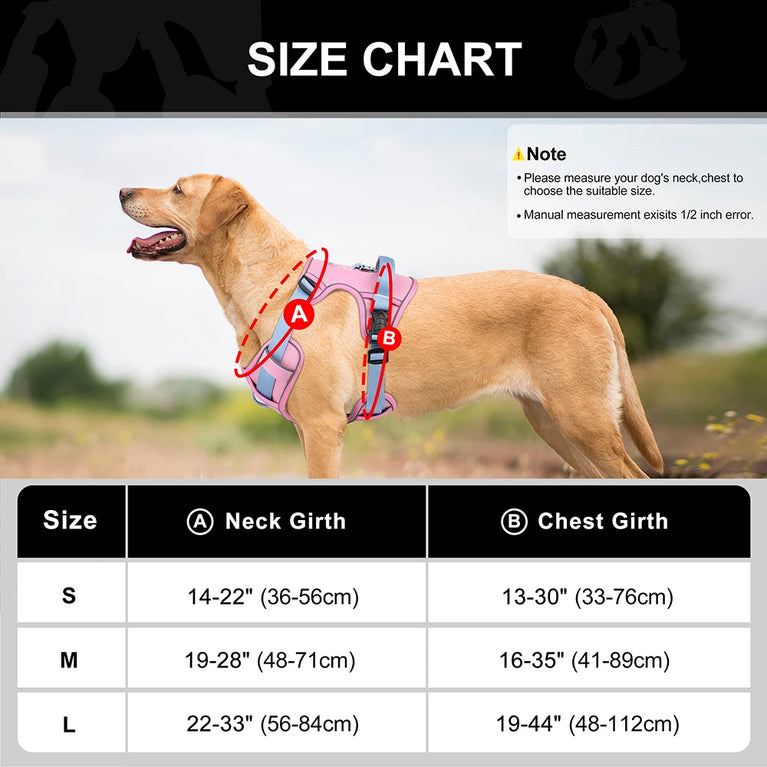 Mesh Breathable Reflective Nylon Dog Harness Adjustable Training Vest For Dogs