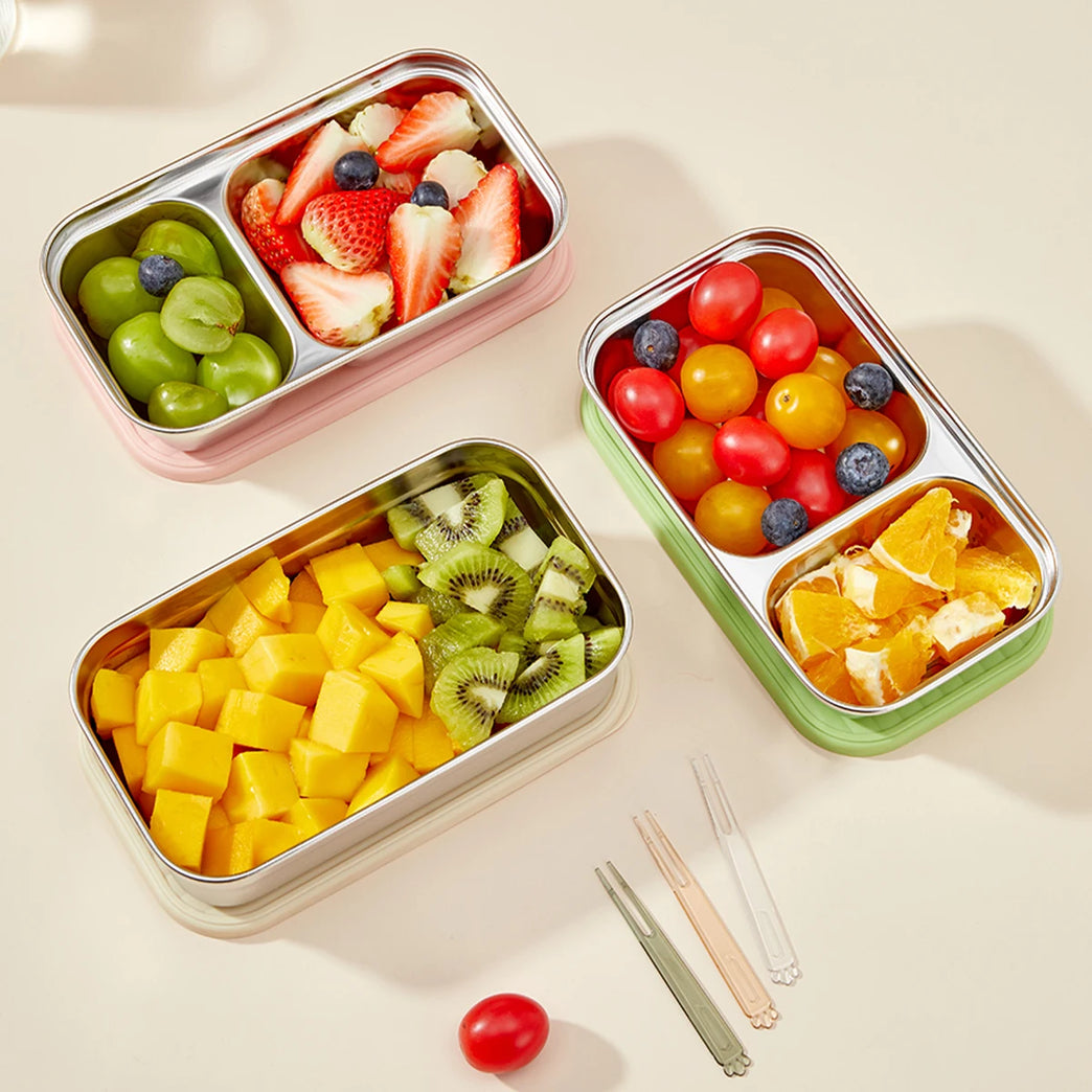 Portable Large Capacity Sealed Bento Lunch Box Stainless Steel Fruit Salad Food Container