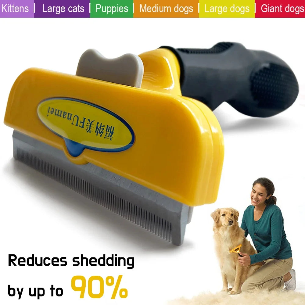 Pet Hair Remover Deshedding Brush Dog Cat Grooming Comb Tool