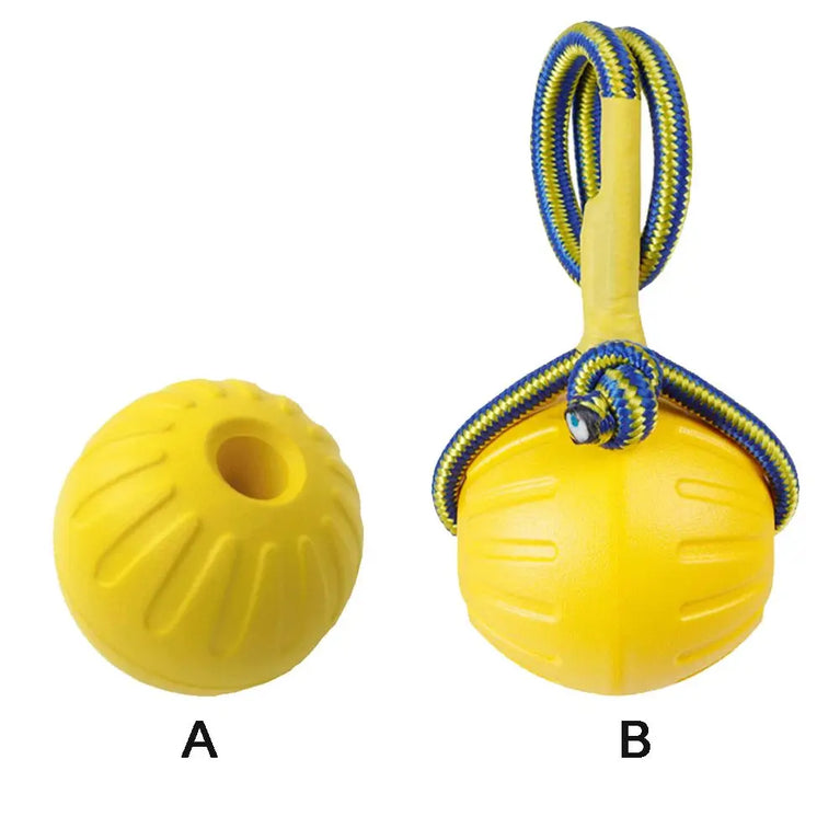 Indestructible Rubber Ball Dog Toy for Fetch Chew Training Play