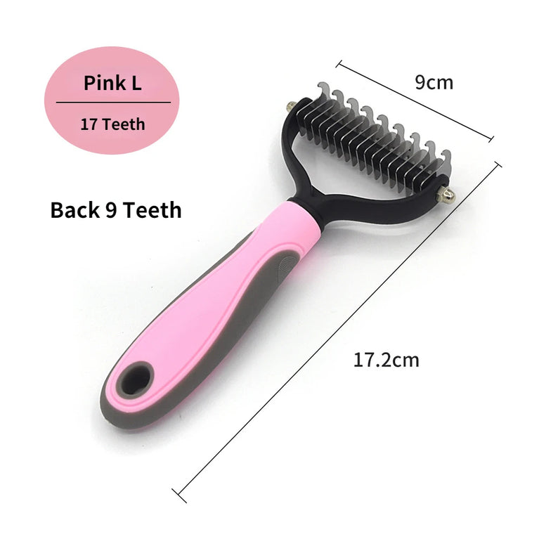 Professional Pet Deshedding Brush Dog Hair Remover Fur Knot Cutter Grooming Tool