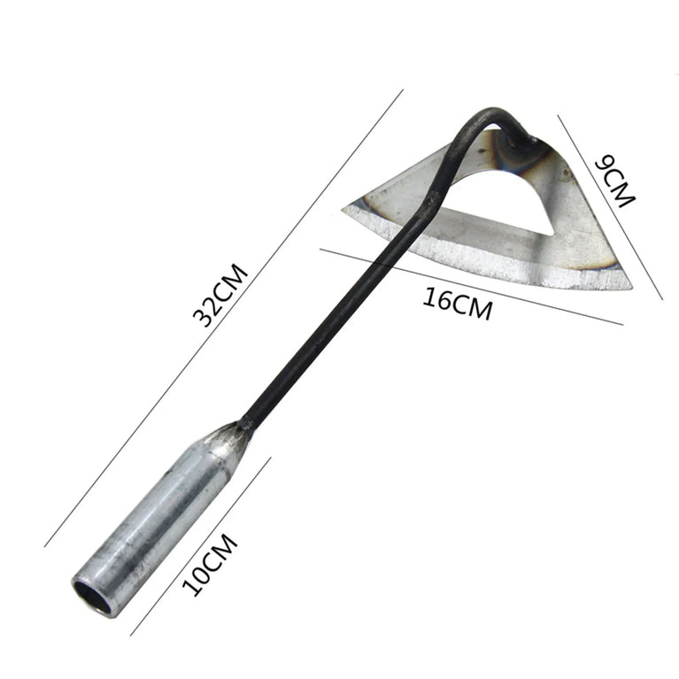 Dual-Purpose Hardened Weeding Hoe | Carbon Steel Gardening Hook