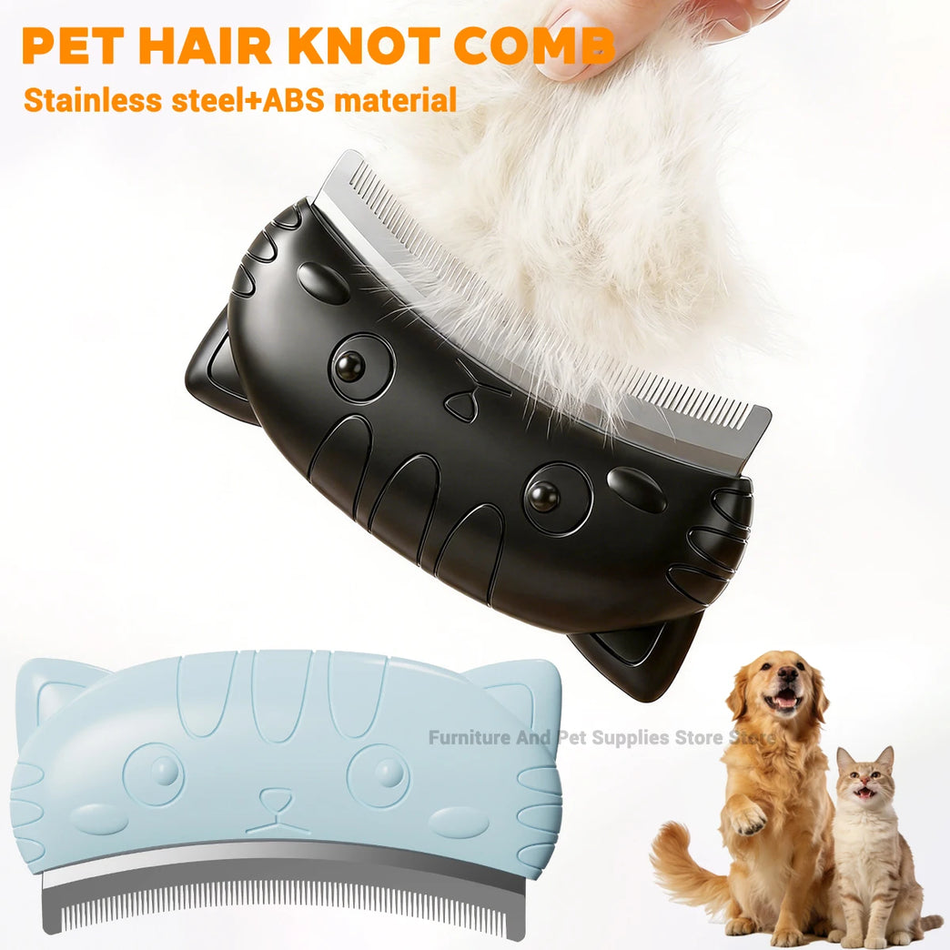 Pet Detangling Brush Short & Long Hair Hair Remover Comb Grooming Tool