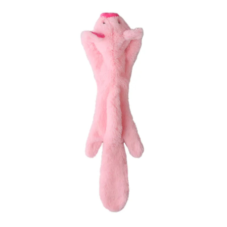 Stuffingless Squeaky Dog Toy Plush Crinkle Chew Training Toy
