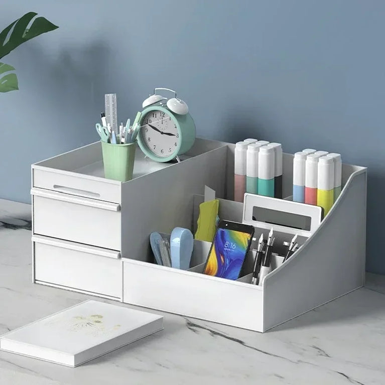 Plastic Drawer Makeup Storage Box Desktop Stationery Organizer